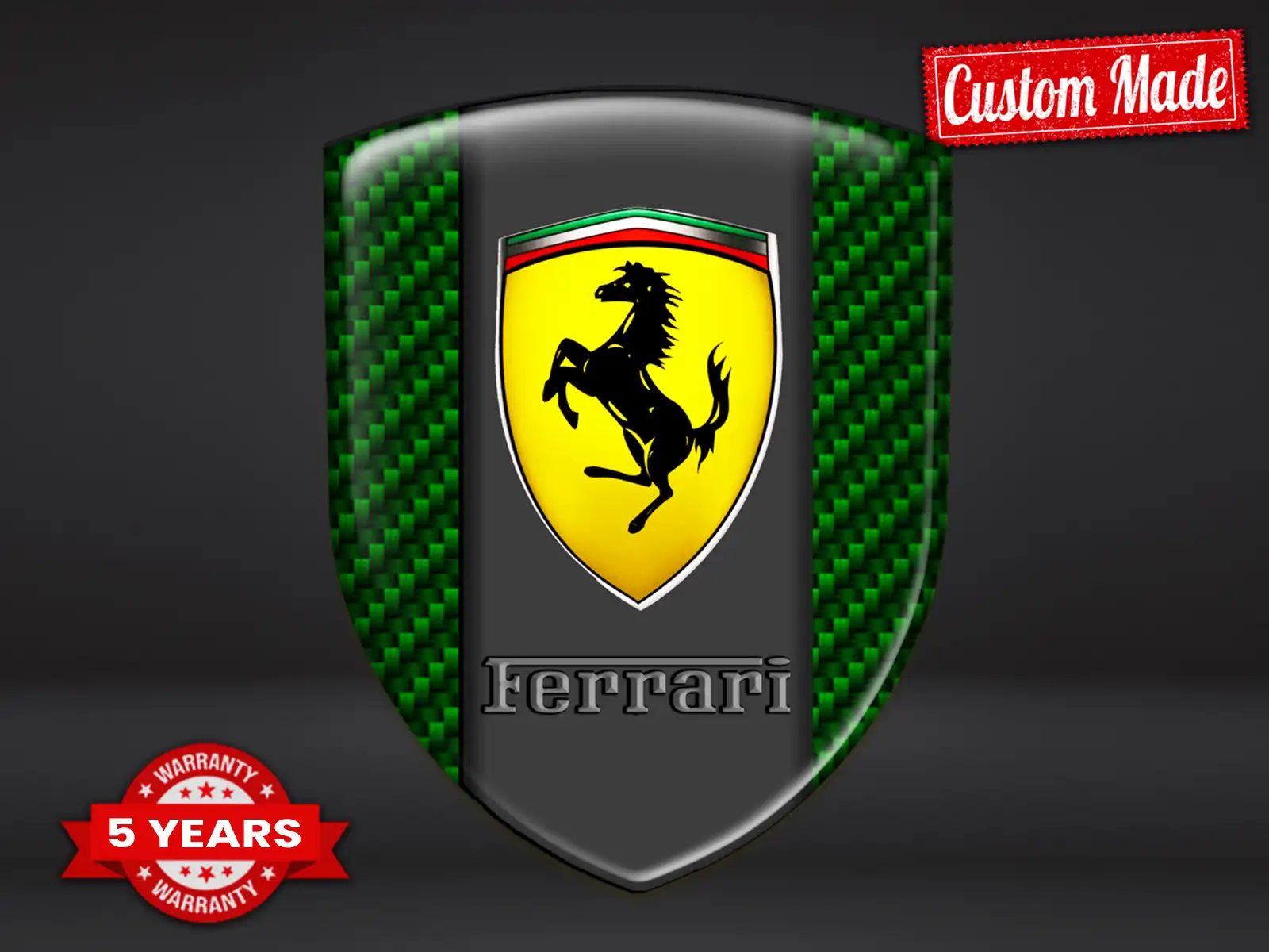 Ferrari Silikonembleme Auto Professionell Anpassbar Robust